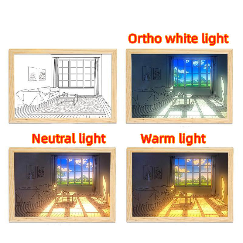 Illuminated Wall Art – LED Light Painting for Bedroom Decor