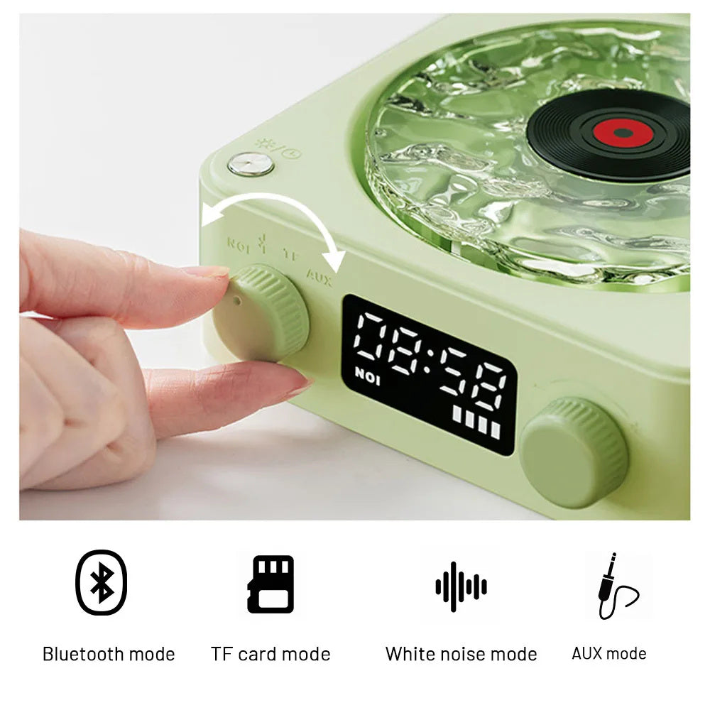 Retro Turntable Bluetooth Speaker – Vinyl Player with RGB Light