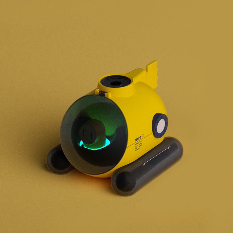Ultrasonic LED Fog Humidifier – Submarine-Style Desktop Diffuser & Hydrator