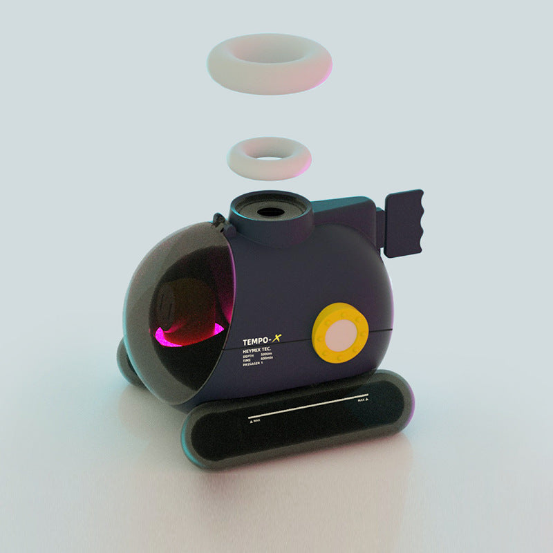 Ultrasonic LED Fog Humidifier – Submarine-Style Desktop Diffuser & Hydrator