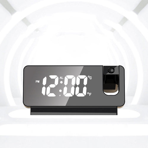3D Projection LED Alarm Clock – Mirror Display with Snooze for Home & Office