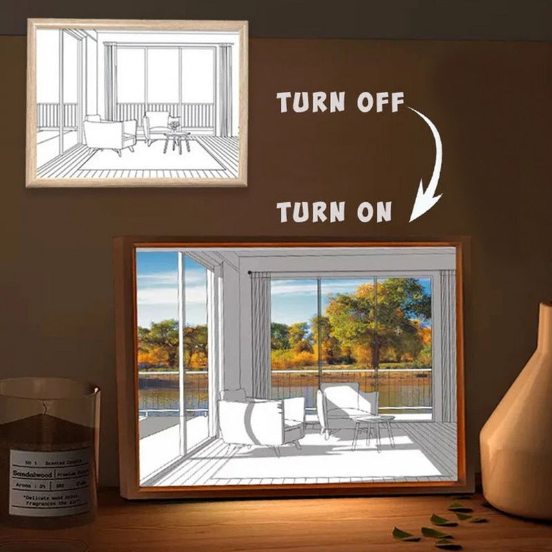 Illuminated Wall Art – LED Light Painting for Bedroom Decor