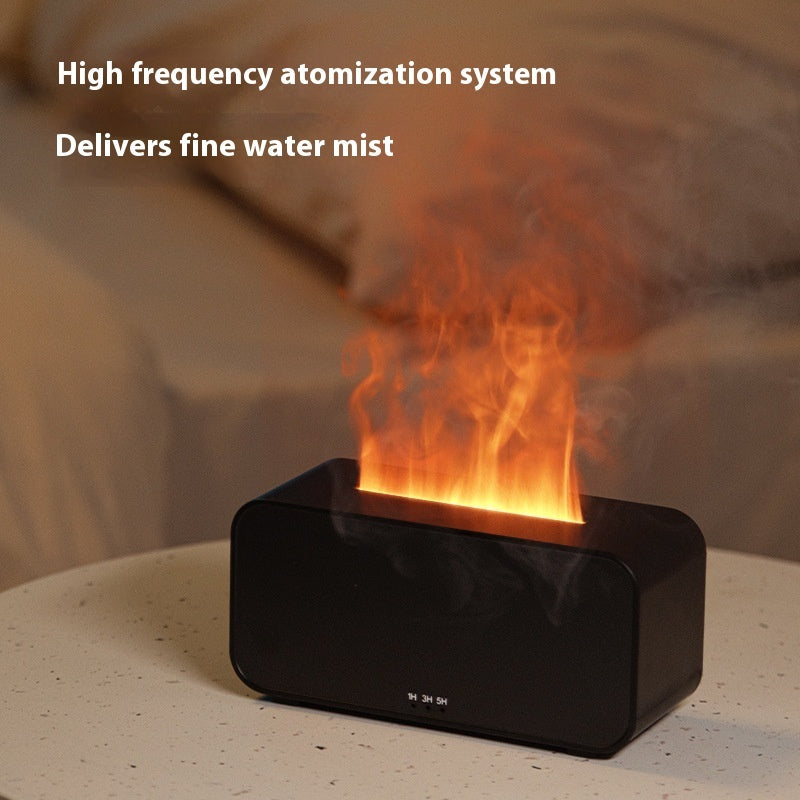 Flame Humidifier Diffuser – USB Aromatherapy with Timer