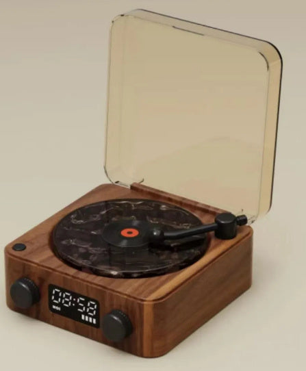Retro Turntable Bluetooth Speaker – Vinyl Player with RGB Light