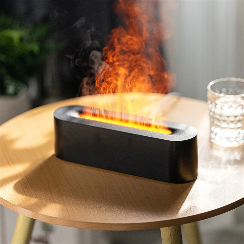 Realistic Fire Diffuser – Cool Mist Humidifier & Aromatherapy Lamp