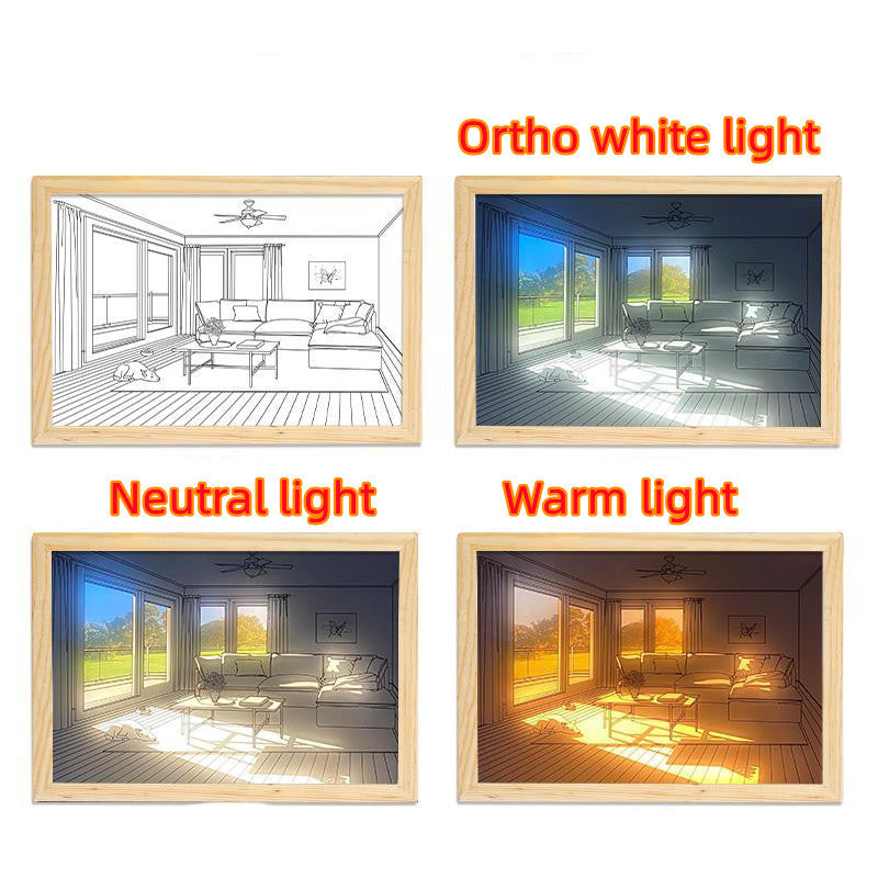 Illuminated Wall Art – LED Light Painting for Bedroom Decor
