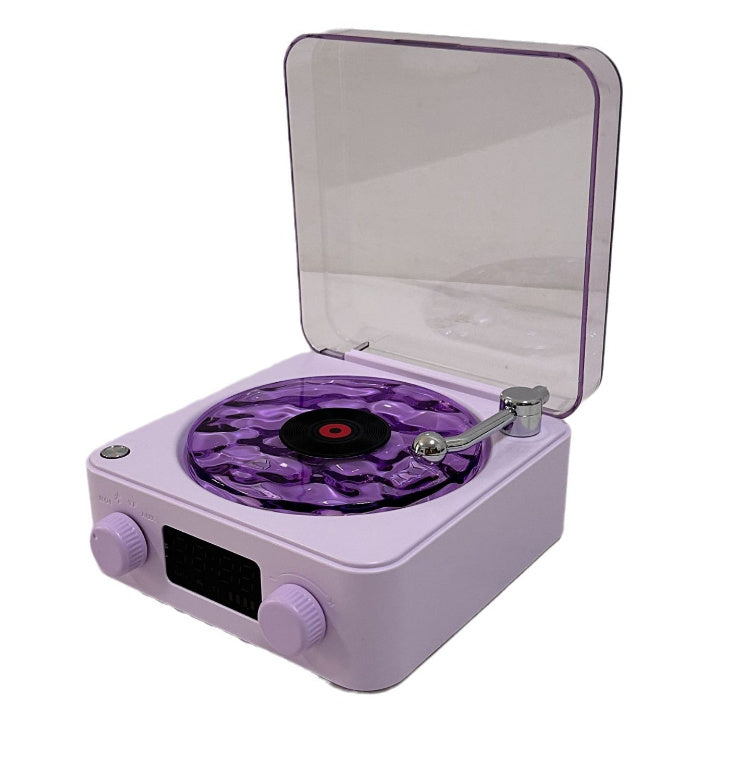 Retro Turntable Bluetooth Speaker – Vinyl Player with RGB Light