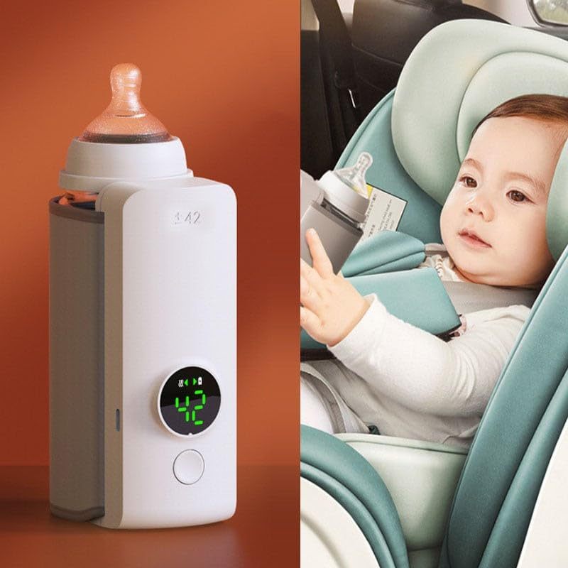 Portable Baby Bottle Warmer – USB Rechargeable & Constant Temperature