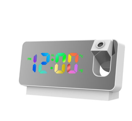 3D Projection LED Alarm Clock – Mirror Display with Snooze for Home & Office