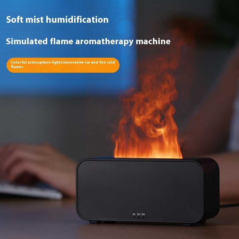 Flame Humidifier Diffuser – USB Aromatherapy with Timer
