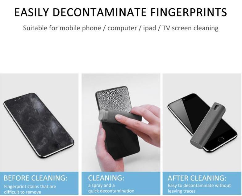 2-in-1 Screen Cleaner Kit – Microfiber Spray Tool for Phone & Laptop Display Dust Removal