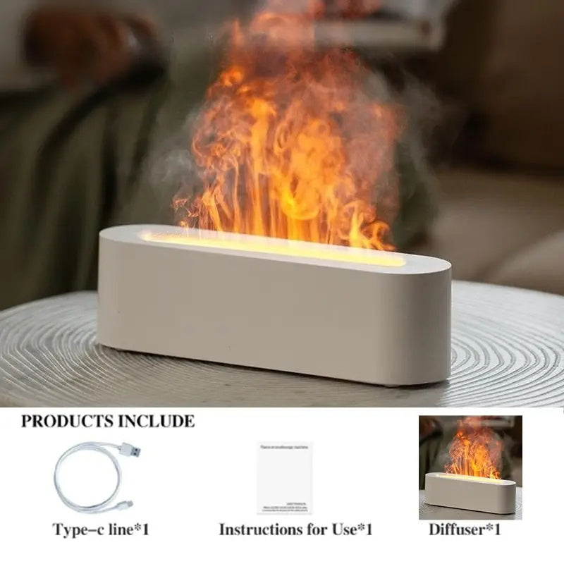 Realistic Fire Diffuser – Cool Mist Humidifier & Aromatherapy Lamp