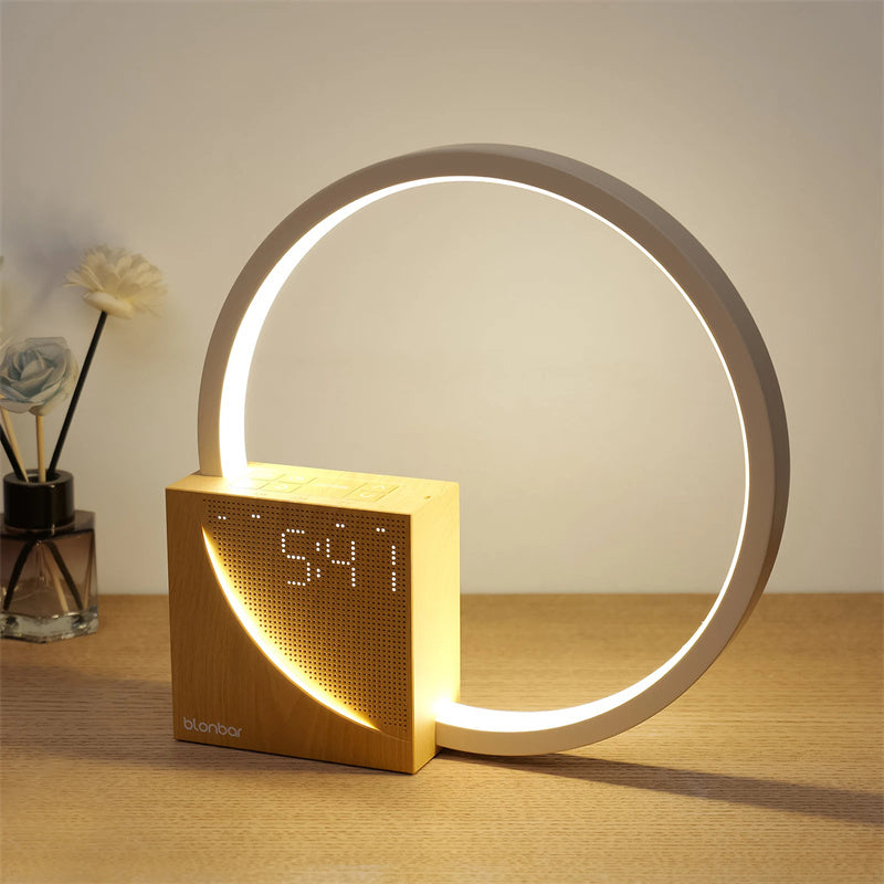 Touch Bedside Lamp – Alarm Clock & Natural Sounds, 3 Brightness Levels