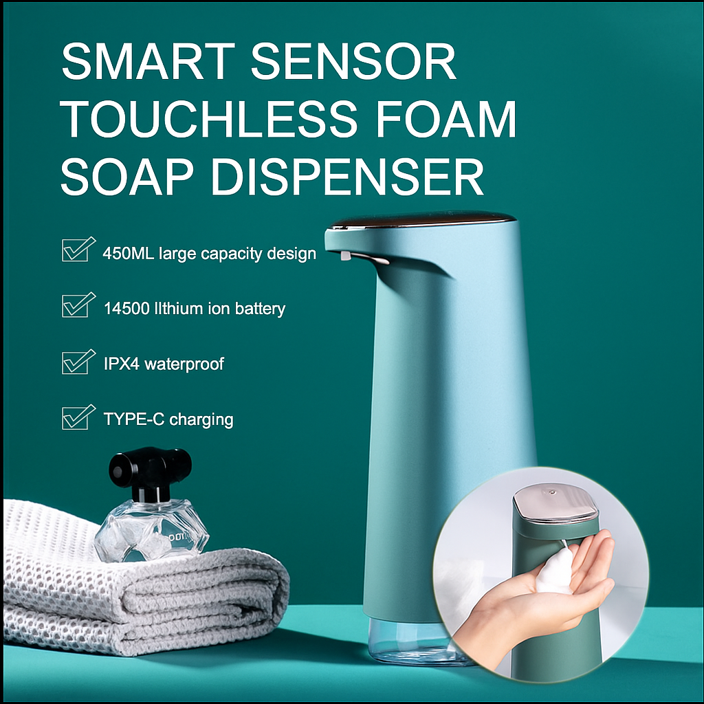 Automatic Foam Soap Dispenser – Touchless Sensor for Bathroom & Kitchen