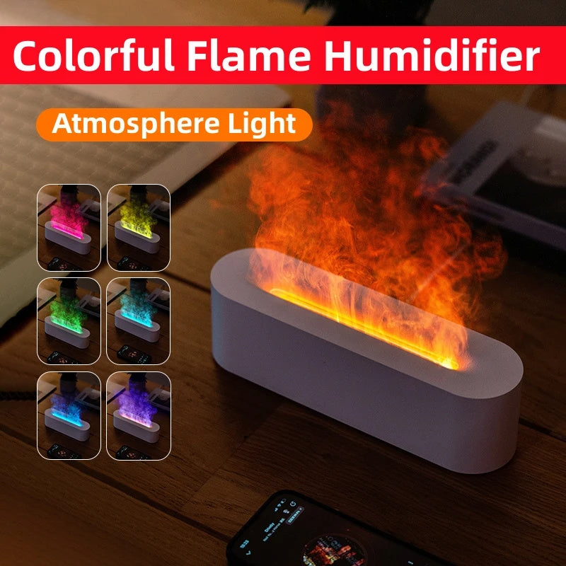 Realistic Fire Diffuser – Cool Mist Humidifier & Aromatherapy Lamp