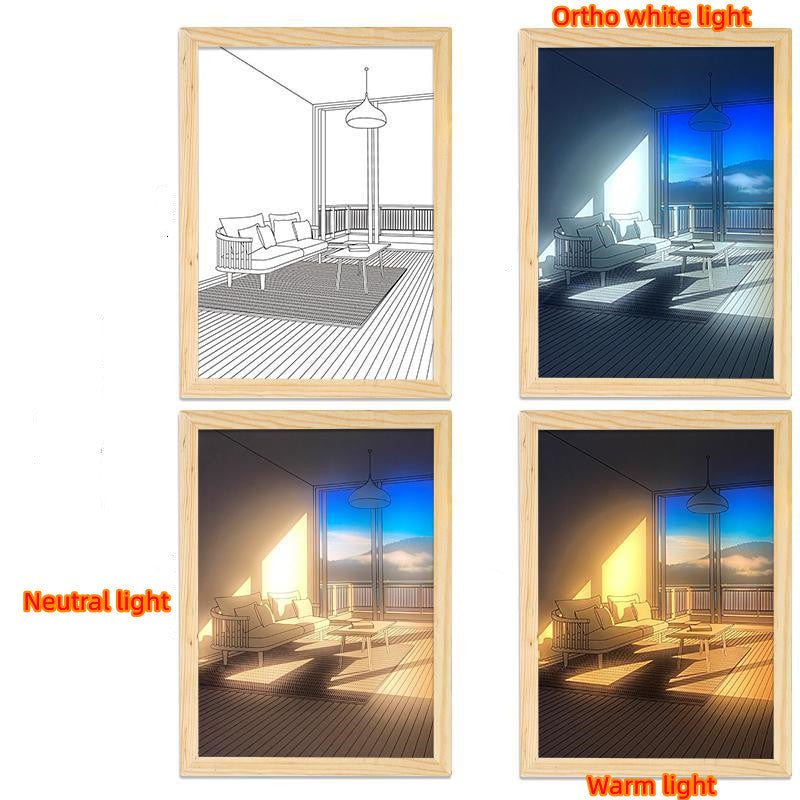 Illuminated Wall Art – LED Light Painting for Bedroom Decor