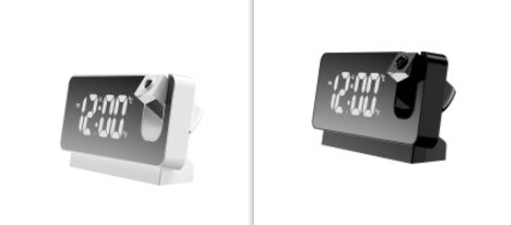 3D Projection LED Alarm Clock – Mirror Display with Snooze for Home & Office