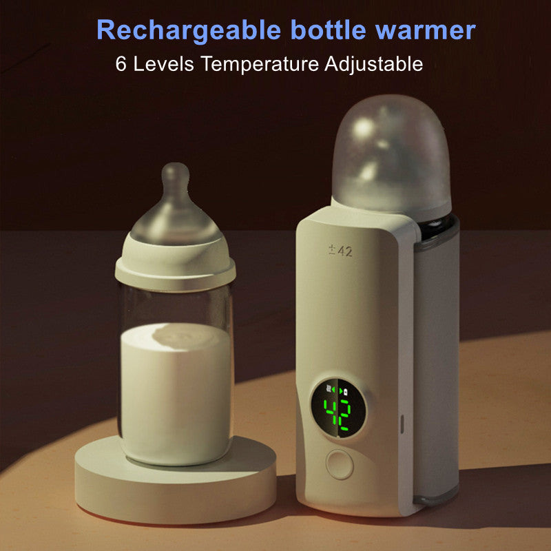 Portable Baby Bottle Warmer – USB Rechargeable & Constant Temperature