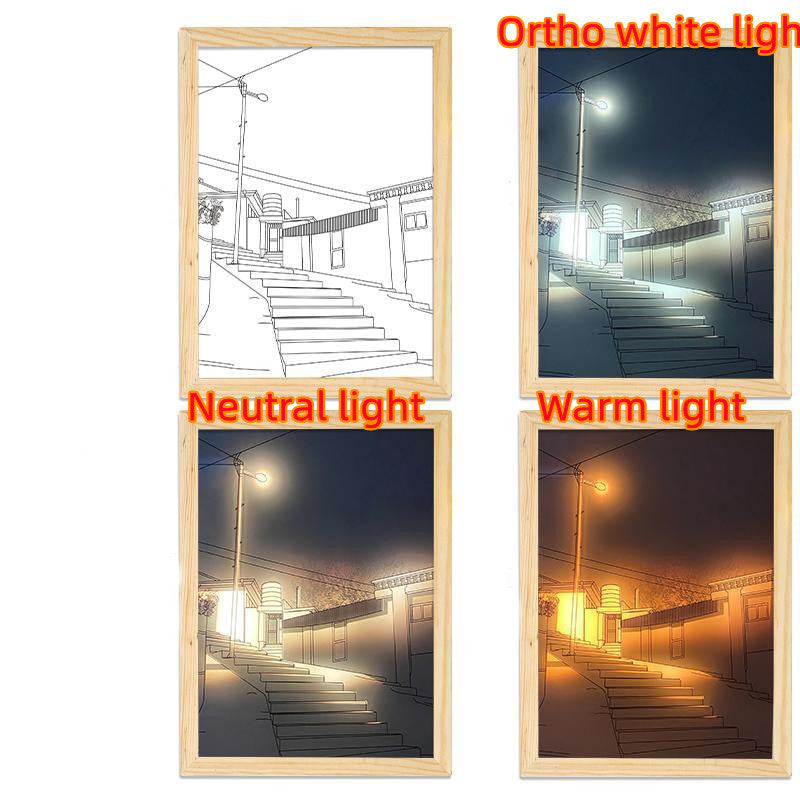 Illuminated Wall Art – LED Light Painting for Bedroom Decor