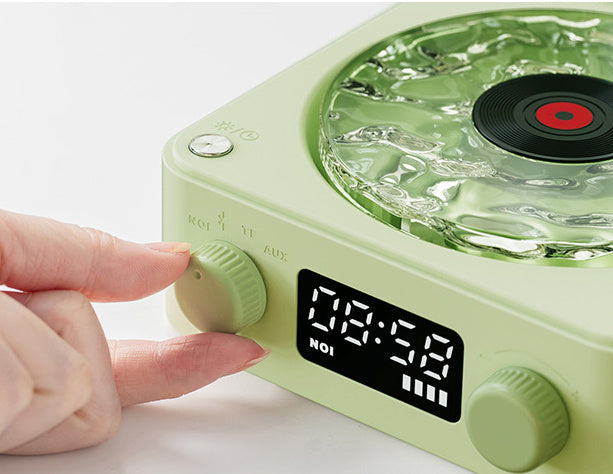 Retro Turntable Bluetooth Speaker – Vinyl Player with RGB Light