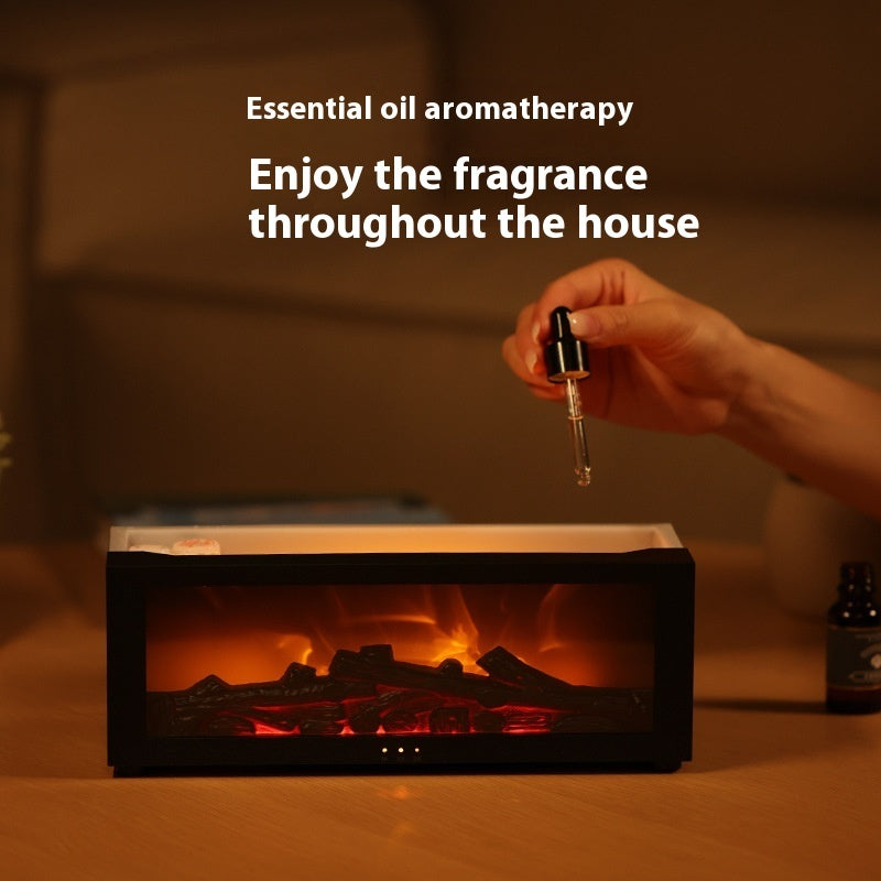 Flame Aromatherapy Diffuser – 3D Fireplace & Humidifier