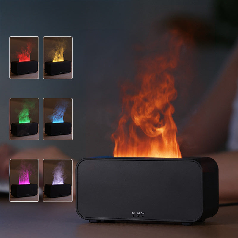 Flame Humidifier Diffuser – USB Aromatherapy with Timer