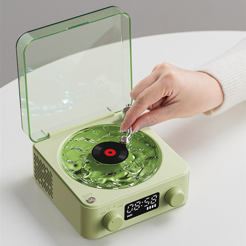 Retro Turntable Bluetooth Speaker – Vinyl Player with RGB Light